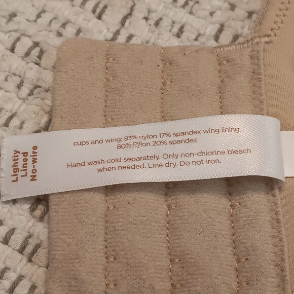 Cacique women's plus size 'Lightly Lined No-Wire' beige full coverage bra sz 42H - Picture 14 of 15